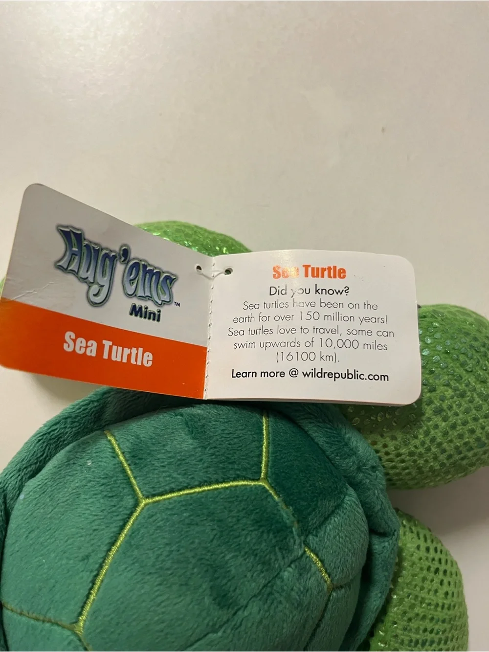Wild Republic Green Plush Sea Turtle Habitat Accessory
